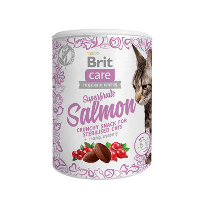 Brit care Cat Snack Superfruits Salmon 100g