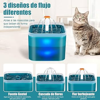 Bebedero Fuente de Agua Gatos Cuadrada 2.0Lts