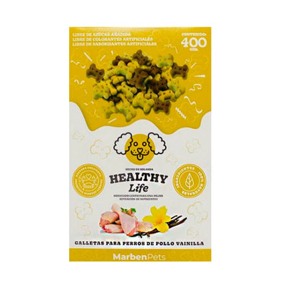 Marben Galletas Healthy Life Pollo y Vainilla Perros 400g