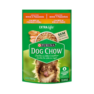 Dog Chow Pouch Perros Minis y Pequeños Pollo Y Pavo 100g