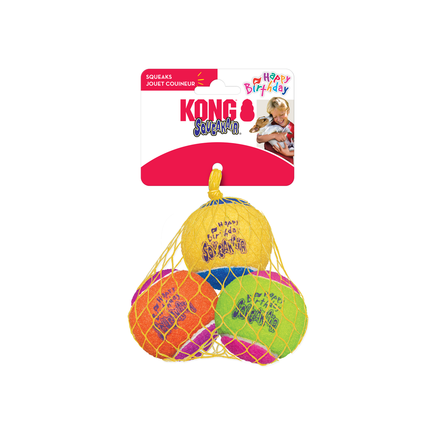 Kong Dog SqueakAir Birthday Balls 3x con Sonido