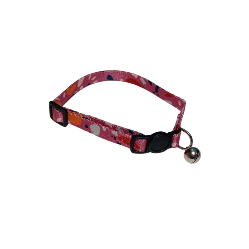 Wonder Cat Collar Anti Ahorque Diseño Rosa con Manchas