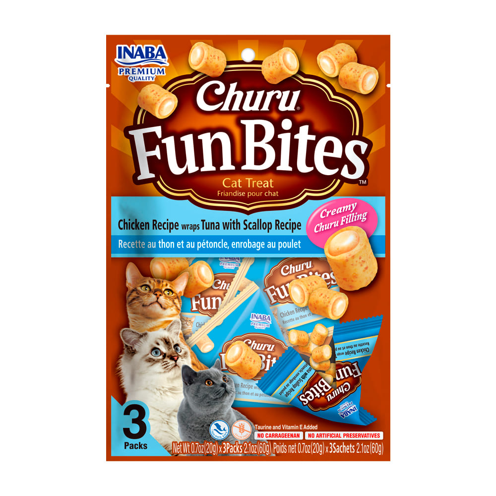 Churu Fun Bites Gato Pollo con Atun y Ostiones