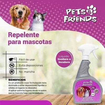 Pets and Friends Repelente de Mascotas Perros y Gatos 1L