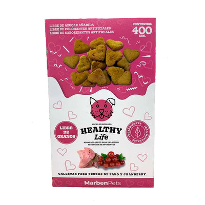 Marben Galletas Healthy Life Pavo y Arandano Perros 400g