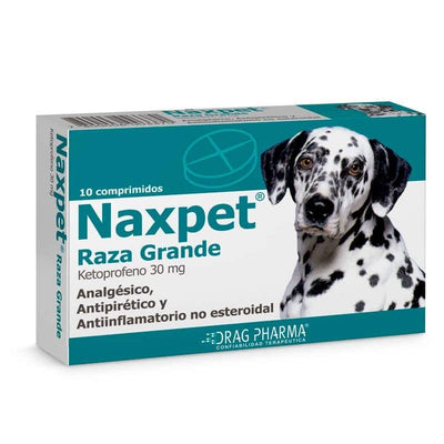 Drag Pharma Naxpet 30mg Perro Raza Grande 10 comp