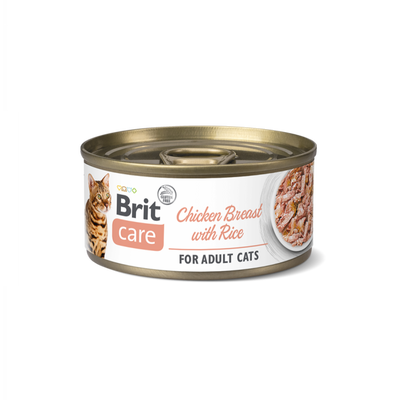 Brit care Lata Pechuga de Pollo con Arroz para Gatos Adultos 70g