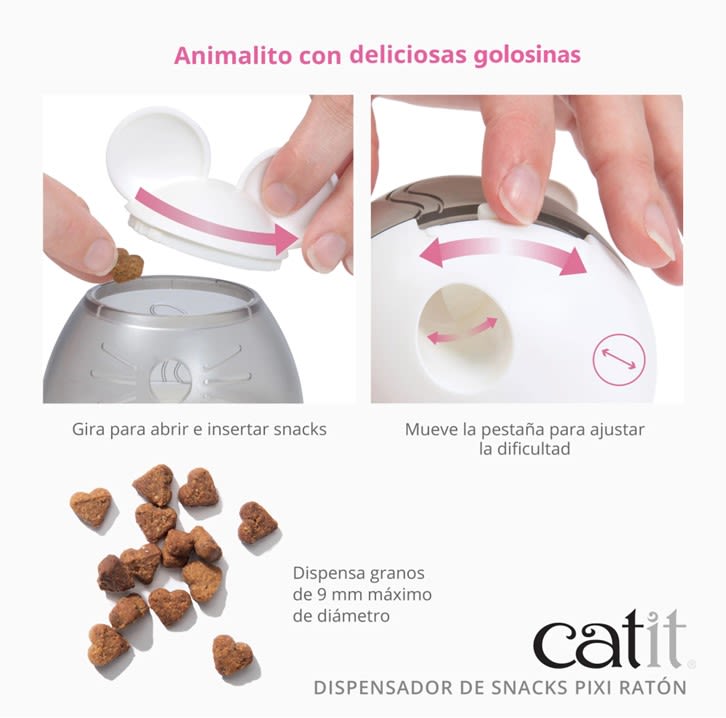 Catit Dispensador Golosinas Pixi Ratón