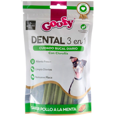 Goofy Dental 3 en 1 Pollo a la Menta Perros 70g