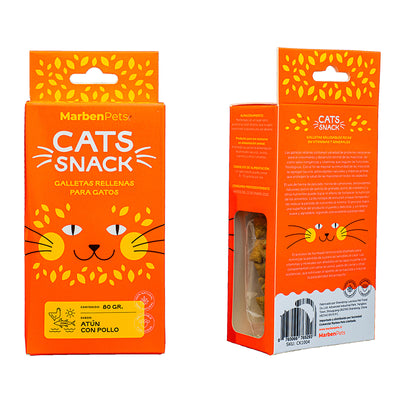 Cats Snack Galletas Rellenas Atún y Pollo Gatos