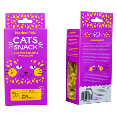 Cats Snack Galletas Rellenas Atún y Queso Gatos