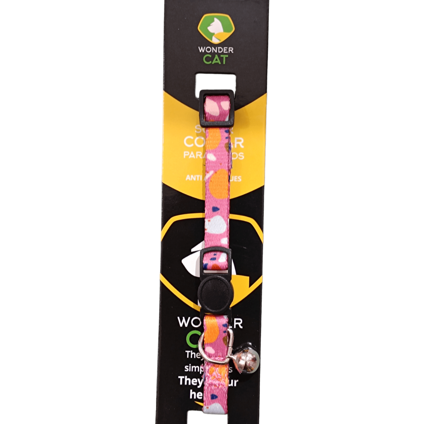 Wonder Cat Collar Anti Ahorque Diseño Rosa con Manchas