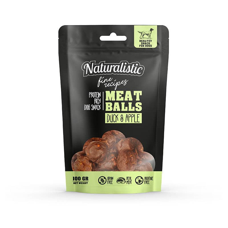 Naturalistic Perros fine Meatball Duck Apple 100g