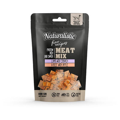 Naturalistic Perros fine Meatmix Lamb Spinach & Beef Apple 100g