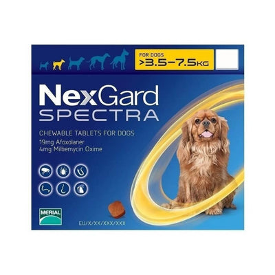 Nexgard Spectra Antiparasitario Perros 3,6 a 7,6 - 1 Comprimido