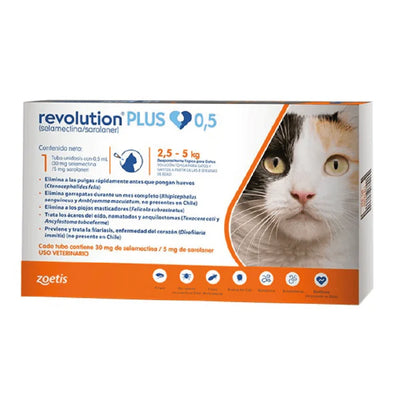 Revolution Plus Gatos 0,5mg 2,5K - 5K