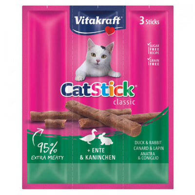Vitakraft Cat Stick Classic Pato y Conejo