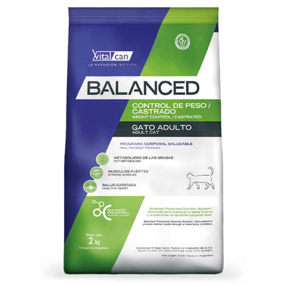 Vitalcan Balanced Gato Control Peso Castrado 2K